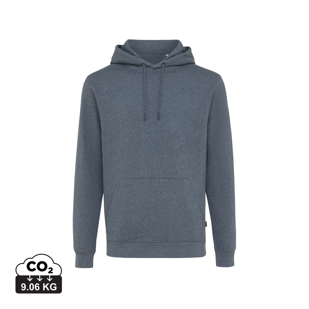 Sweat chiné publicitaire unisexe coton recyclé 340g Iqoniq Torres Heather Navy